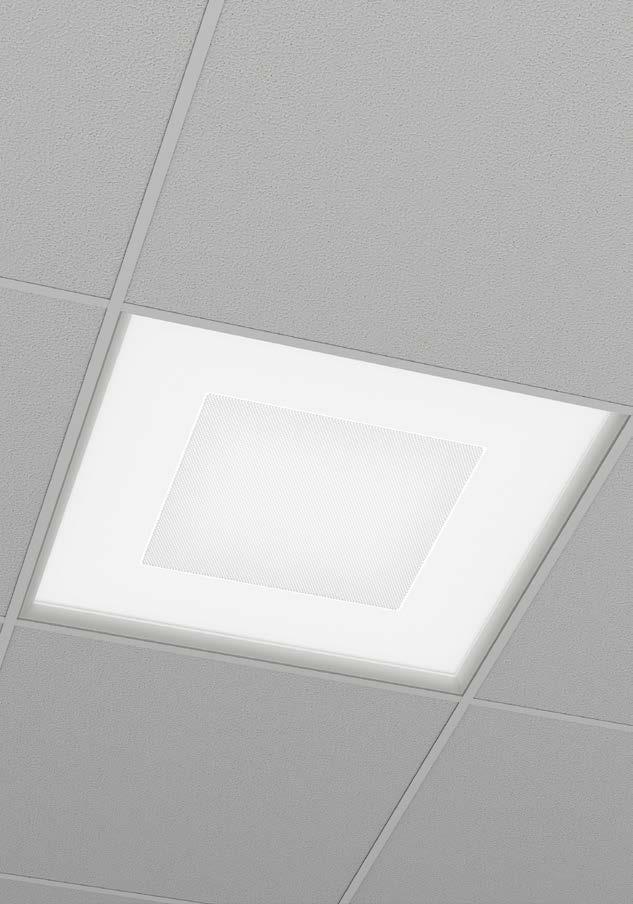 SkyeView Recessed 2x2 1x4 Only 3 1/2" (8.9 cm) deep Shallow housing depth suited to low ceilings and narrow/cluttered plenums.