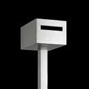 400 mm. hart steve hart free-standing letterbox ned slim line wall integrated letterbox height 150 depth 300-600 Large entry slot will fit A4 size packages.