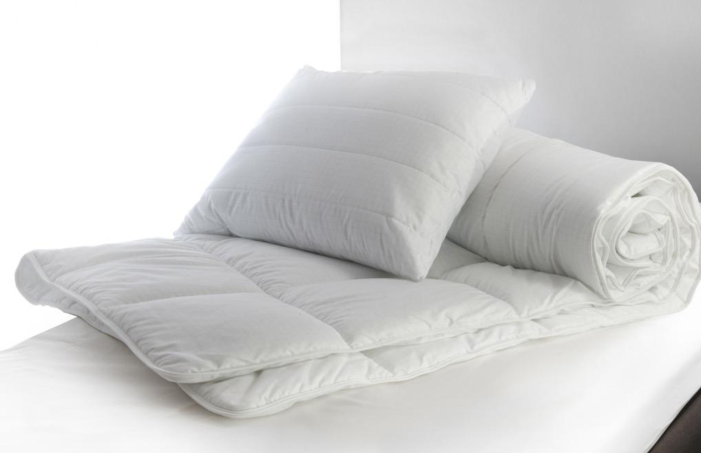 TopCool Duvet & Pillow Transports moisture away from your bed and helps you sleep comfortably and relaxed.