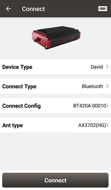 5. Connect Type Bluetooth 6. Connect Config -> Search.