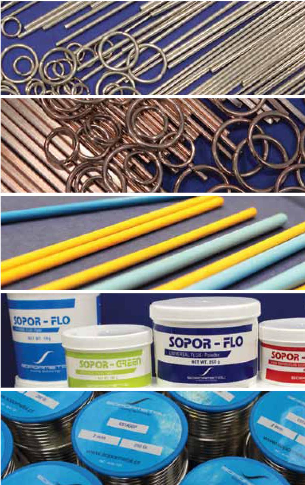 SILVER BRAZING ALLOYS Cadmium-free silver brazing alloys and tri-metal alloys for the entire industry, as well as several special alloys in the form of rods,