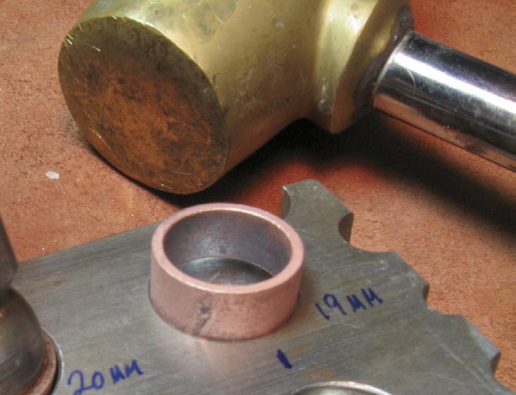 I wasn t quite sure what I would do with them, but I liked their weight, their shape, and their $8.00 price tag. They were also (bonus!) ready to use. Dome the copper crimp ring. Set a 1 2-in.