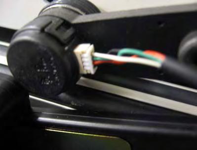 The wires should be tightly seated in the slot of the encoder.