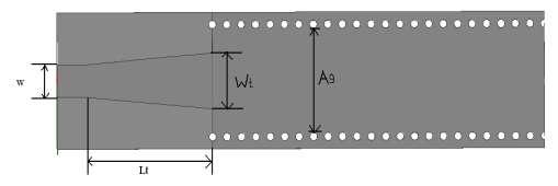 III. Design Technique For Microstrip TRANSITION The SIW fabricated on planar circuits need to be integrated to planar transmission lines like microstrips.