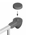 Remove the removable vertical bar by lifting it up and