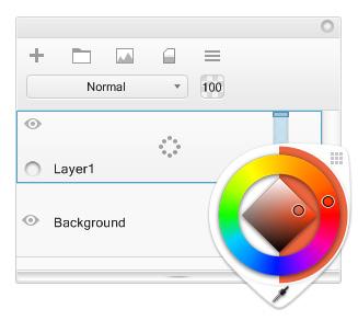 4 Layer Workflow Improvements C Background Color You can now easily select a background color directly in the Layer Editor.