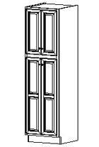 Pantry Cabinet Double Door - Tall Cabinets WP2484B Wall Pantry -