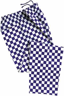 65% Polyester / 35% Cotton Colours: Harlequin, Blue & White Chessboard Fits: Reg (31"/79cms) & Tall (33"/84cms) Col X: Col Y: Blue Harlequin Two side