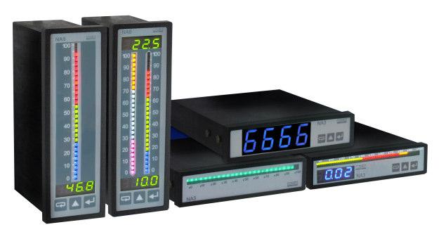 Digital Meters With A Multicolour Bargraph LEL-NA3 one-channel LEL-NA5 one-channel LEL-NA6 two-channel Digital-analogue meters of LEL-NA series with a multicolour bargraph have a universal input