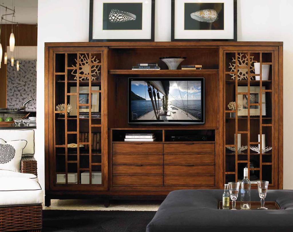 Media Room Form and function are equal partners in the media room. The Point Break Entertainment Chest is a perfect example.