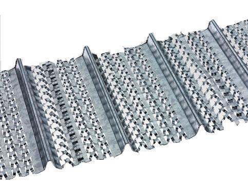 RIPPENSTRECKMETALL Hight of the rib approx. 21, dimension: width 445, length 2.000 A galvanized expanded metal sheed is specifically designed for concrete construction.