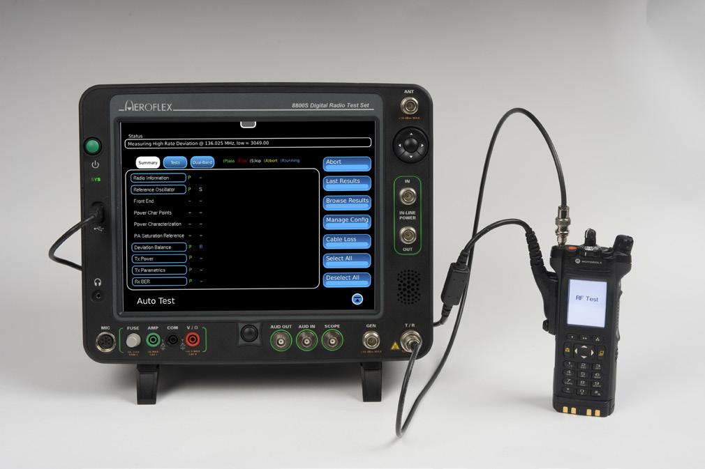 9 Auto-Test The 8800S is designed for complete automated radio test and alignment for analog and digital radios.