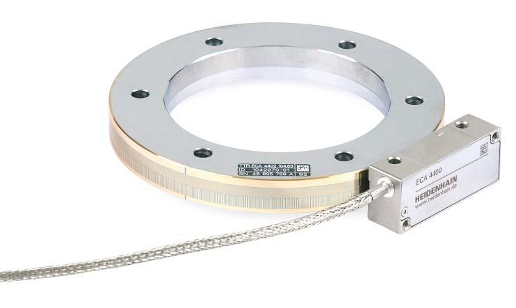 ECA 4412 V, ECA 4492 V Absolute angle encoder with high accuracy for use in high vacuum Steel scale drum with three-point centering Consists of scanning head and scale drum Scanning head Interface