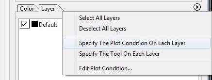 At the pop up menu, choose Specify the Plot Condition On