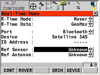 Antenna: Unknown Now you will need to connect the ZRT100 to the ZGP800c controller via blueooth. Select F5 DEVCE and from the list choose the Radios tab and select Satelline 3AS.