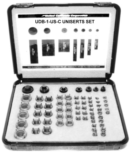 Repair Kits UniSert Kit Assortments Each assortment contains the insert tools you need. The convenient durable case permits super clear storage and organization.