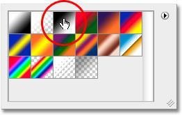 top row). Press Enter(Win) / Return (Mac) when you re done to close out of the Gradient Picker: Click on the thumbnail for the black-to-white gradient.