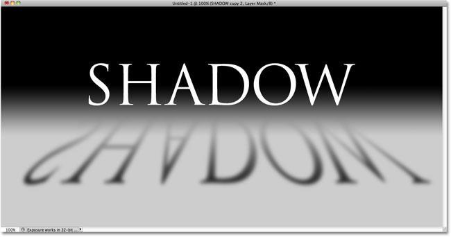 Click at the top of the shadow, hold Shift, drag down and release your mouse button at the bottom of the shadow.