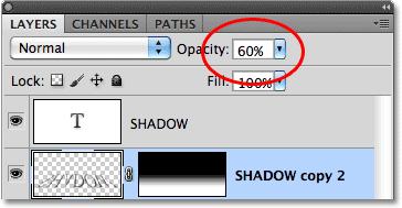 Select the top shadow layer, then lower its opacity to 60%. And with that, we re done!