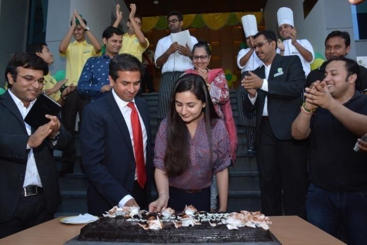 spirited Dhol session and a cake cutting
