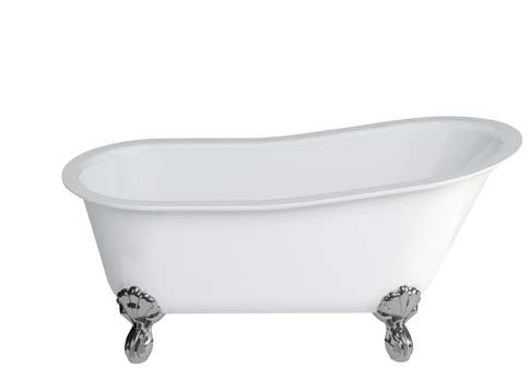 22833(NO OVERFLOW) BALTHAZAR STONE BATH WITH STAINLESS STEEL OUTER _ Overall Bath Size D 761 x L 1675 x H 711mm _ Weight