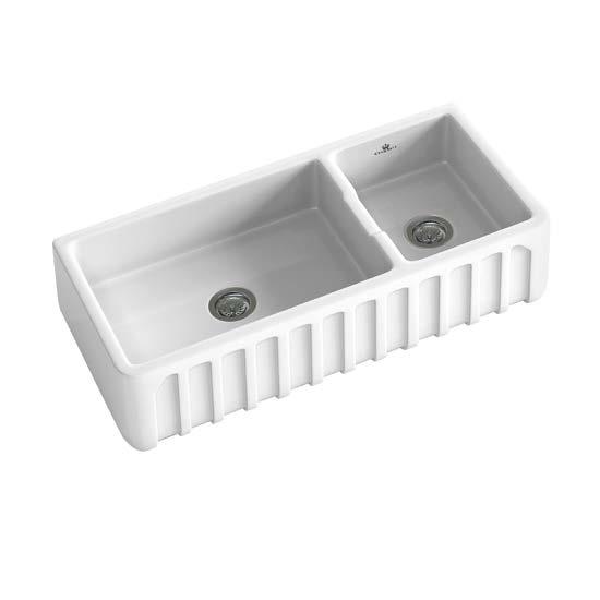 480 400 576 300 997 LOUIS-3W ONE AND A HALF BOWL CERAMIC SINK _ Bowl Depth 220mm _ Overall Sink Size D 220 x L 997 x W 480mm 705 795 480 400 480 400 LOUIS-2W LARGE SINGLE BOWL