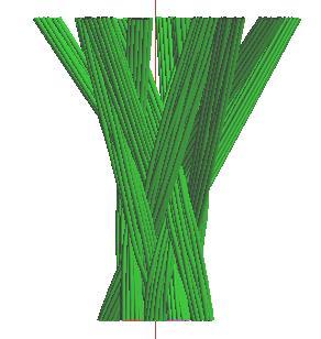 A digital fiber is a physical representation of a fiber, composed of small rod elements