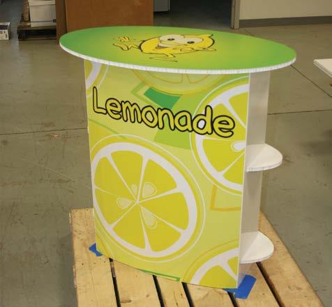 Food & Beverage Stands Colorful full color graphics and sturdy ½"