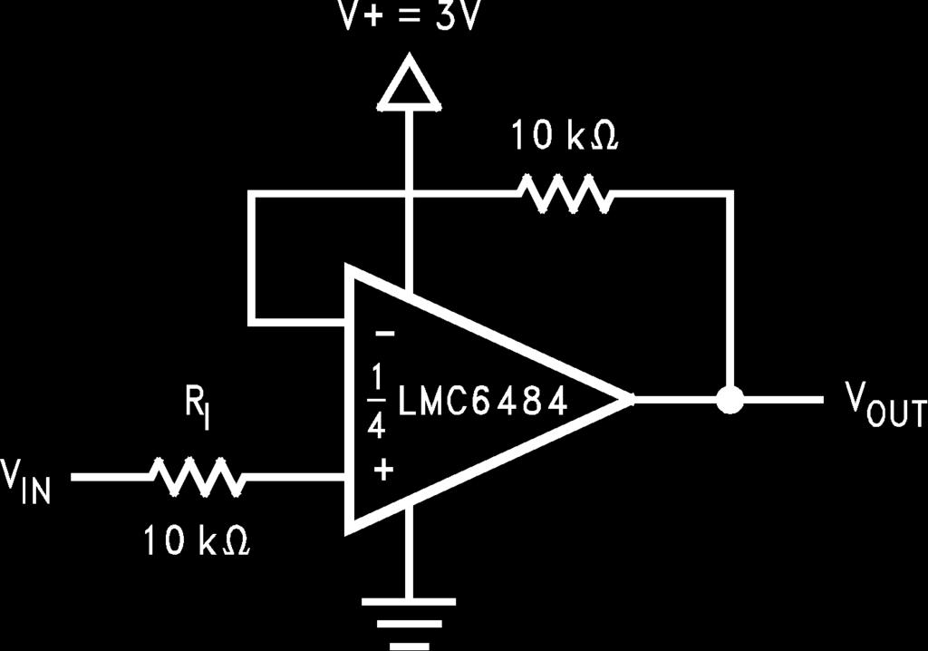 Higher frequency and larger common-mode range applications are best facilitated by a three op-amp instrumentation amplifier. FIGURE 16.