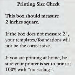 Block Copy this page to make copies of each foundation.