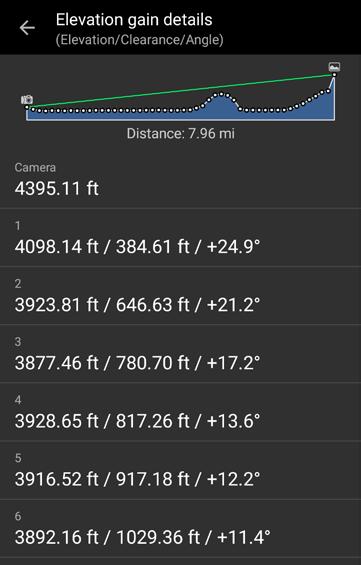 Distance and View Info window shows the distance between the camera and scene locations, direction, and the elevation gain. 4 2 When to use?