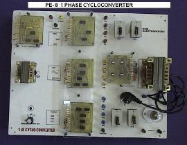 9) SINGLE PHASES HALF-CONTROLLED CONVERTER. (PE-9) Panel Dimensions: 500(L)*400(W)*220(H) mm. approx. Panel provision: Half-controlled converter with facility for connecting D.C. motor.