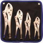 4-piece Grip Pliers Set - self grip pliers in the following sizes: 125 mm, 180 mm, 250 mm - long nose pliers 150 mm - adjustable pressure - in pouch 494 Grip Pliers Self Grip Pliers "Expert", 250 mm