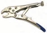 Self Grip Pliers, extra short, 100 mm - special steel - chrome plated - 6 times riveted - curved jaw 505 Automatic Needle Nose Locking Pliers, 190 mm - heavy duty finish - self-adjusting, for