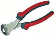 End Cutting Pliers, 165 mm - satin nickel plated - with slip guard/ soft grip handles - red/black 333