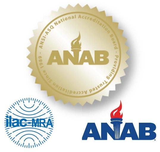 125 Pelret Industrial Parkway Berea, OH 44017 has been assessed by ANAB and meets the requirements of international standard ISO/IEC 17025:2005 while