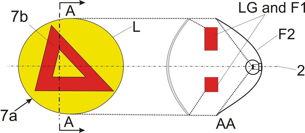In the case where the non-textured outer lens is excluded, 7b is the apparent surface according to paragraph 2.