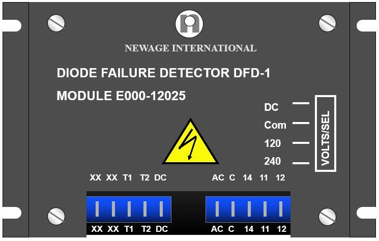 4.2 Diode Failure Detector 4.2.2 Description The STAMFORD Diode Failure Detector (DFD) senses ripple current in the exciter output caused by diode failure in short or open circuit, and switches an