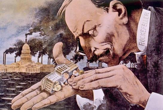 John Rockefeller John D. Rockefeller has often been called both a captain of industry and a robber baron. Rockefeller s oil company controlled 95% of the oil business in the US.