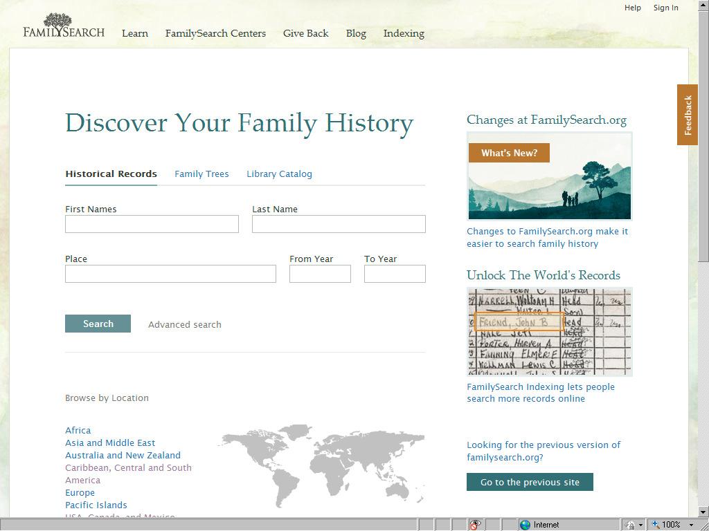Summary: Primary Purposes new.familysearch.