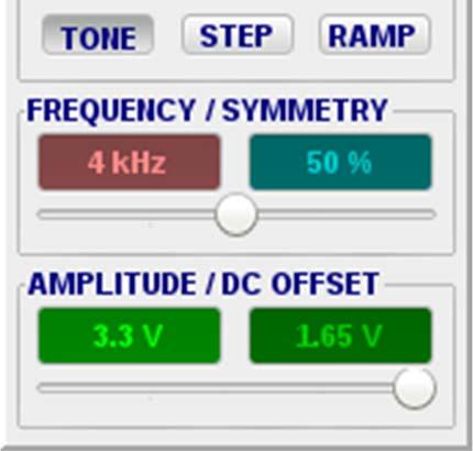 You can use the waveform or clock generators to calibrate oscilloscope probes, drive digital logic or test analog circuits such as amplifiers and signal processing systems.