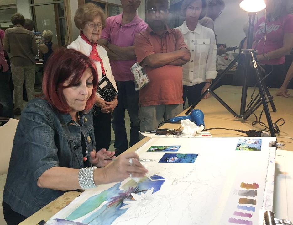 Pick up is Friday, June 29 from 10 to 11:30 AM with same arrangement. Call Marilyn Valiente s cell number (305-323-5312) and she will send someone out with your painting.