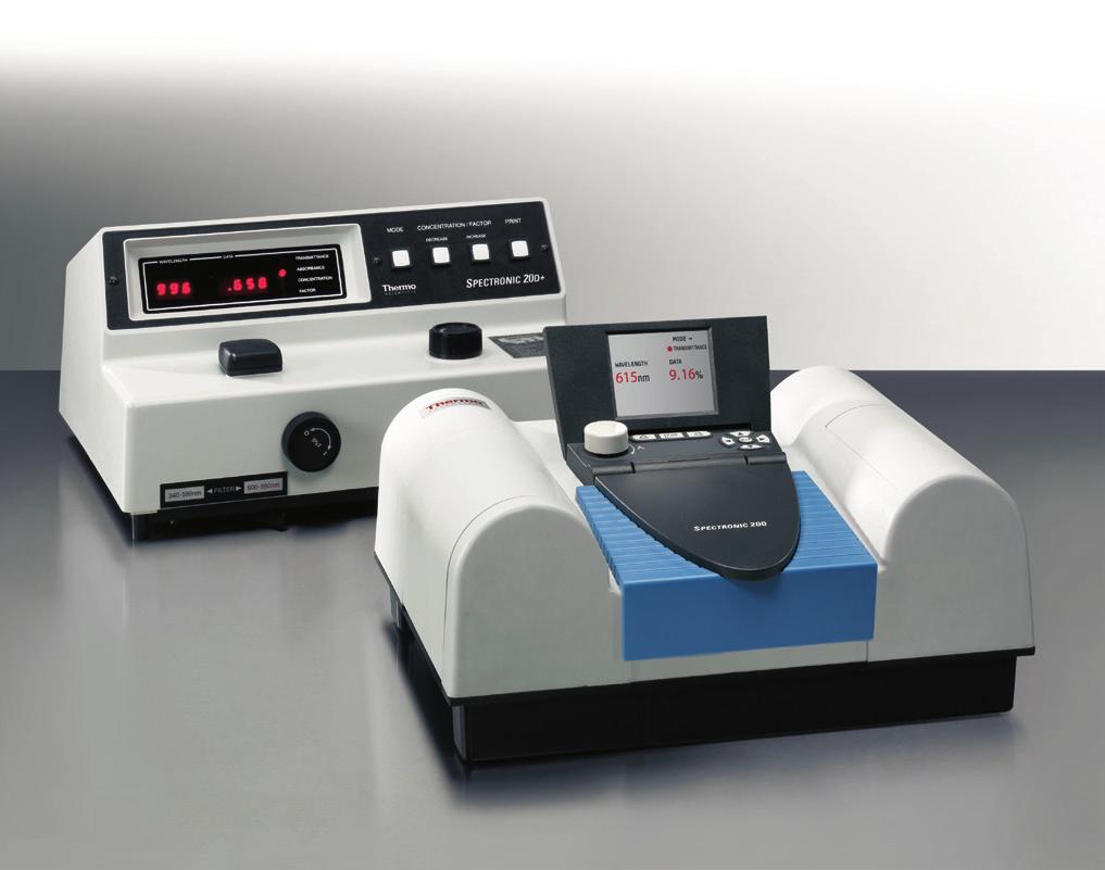 Use Your Existing Protocols Emulation Mode Offers Seamless Integration Whether you are equipping a whole laboratory or adding to your existing instrument set, the SPECTRONIC 200 spectrophotometer