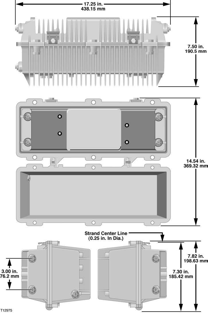 Chapter 2 Installation and Configuration Housing Dimensions This illustration shows the dimensions, in inches and millimeters, of