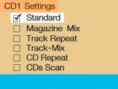Audo CD operaton Playback mode 1 Current playback mode 2 up to 4 functons can be selected for the CD changer only P Playback mode actve Q Playback mode s not actve You can only select one playback