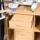 4 large pigeon holes- ideal for storing large embroidery frames, cutting mats, magazines.