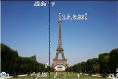 The scale for the Washington Monument is 1 unit 46.25 feet. The scale for the Eiffel Tower is 1 unit 33.9 meters. Round your answers to the nearest whole number. A.