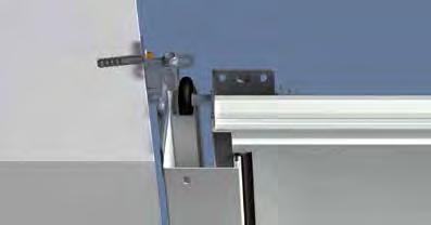 Special anchor for frame side fixing The sectional door frame can be fitted to the side wall of the garage