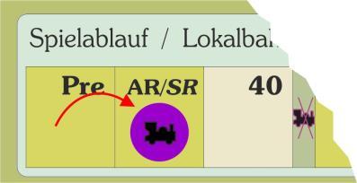 The number shows the value of an Local Railway.) The Round Indicator Token indicates whether the game is in a Stock Round (SR) or in an Operating Round (OR).