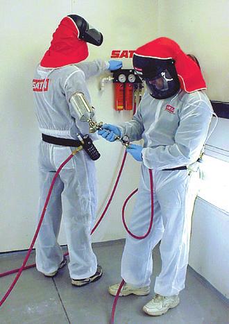 Dan-Am Paint Suits The Dan-Am Pro-Series paint suit is expertly designed for fit and movement, with sewn in Carbon Fiber Thread to dissipate electro-static charges which cannot wash out.